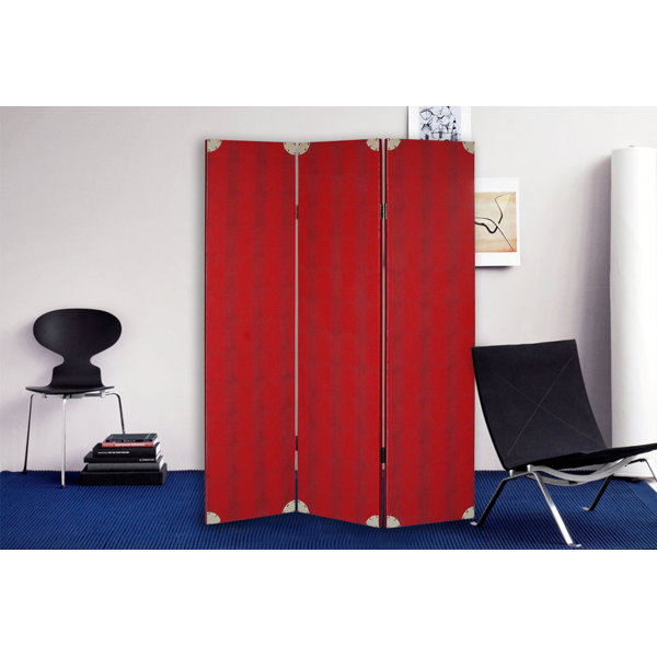 Mercer41 Dimmick 47'' W x 71'' H 3 Panel Solid Wood Folding Room